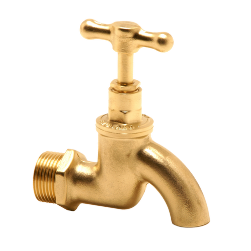 Inox Bib Cock 1/2" Brass