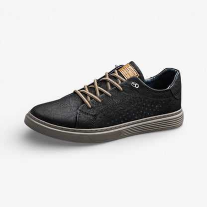 Italian style genuine leather shoes - AntoniosClothing - Black- no fur