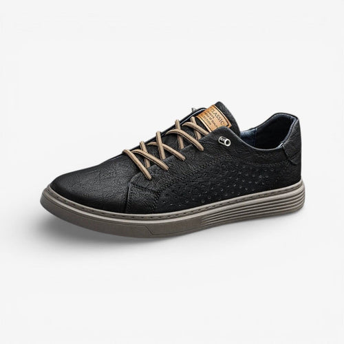 Italian style genuine leather shoes - AntoniosClothing - Black- no fur