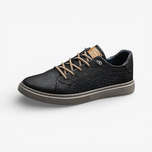 Italian style genuine leather shoes - AntoniosClothing - Black- no fur