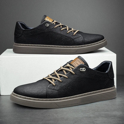Italian style genuine leather shoes - AntoniosClothing - Black- no fur