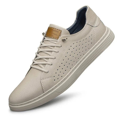 Italian style genuine leather shoes - AntoniosClothing - White-breathable