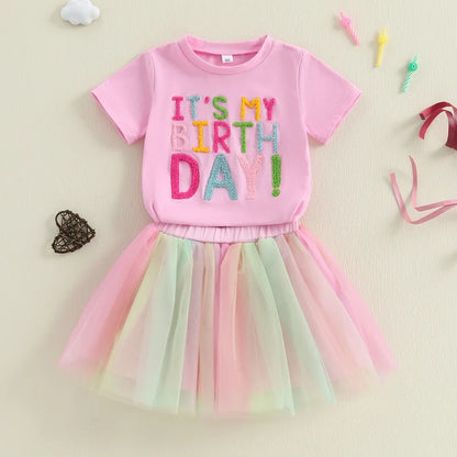 IT'S MY BIRTHDAY Pink Tutu Skirt Outfit
