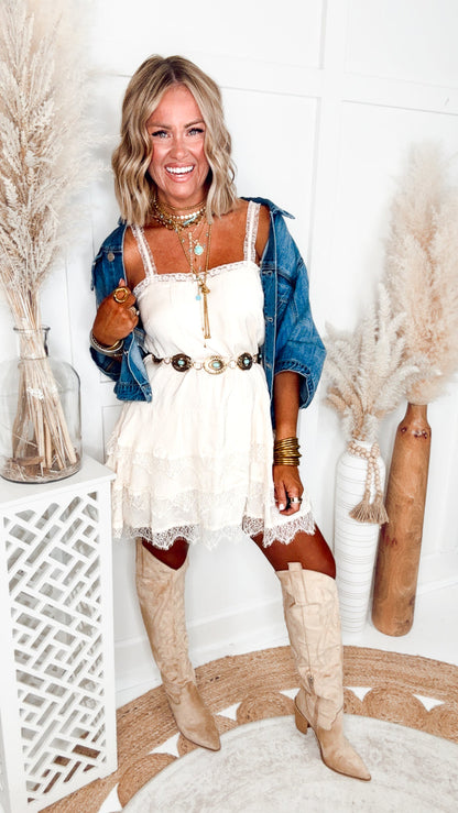 Ivy- Beige Western Tall Boot
