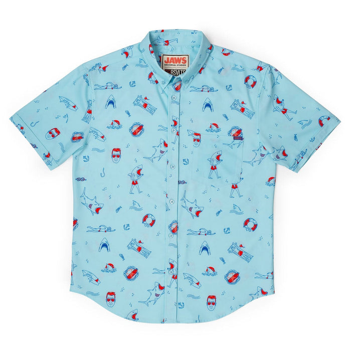 RSVLTS XS Jaws Short Sleeve Shirt Jaws "Amity Island Welcomes You" – KUNUFLEX Short Sleeve Shirt