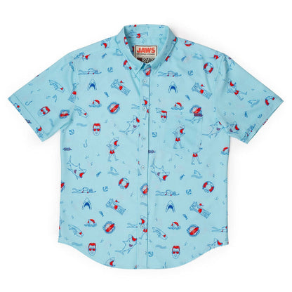 RSVLTS XS Jaws Short Sleeve Shirt Jaws "Amity Island Welcomes You" – KUNUFLEX Short Sleeve Shirt