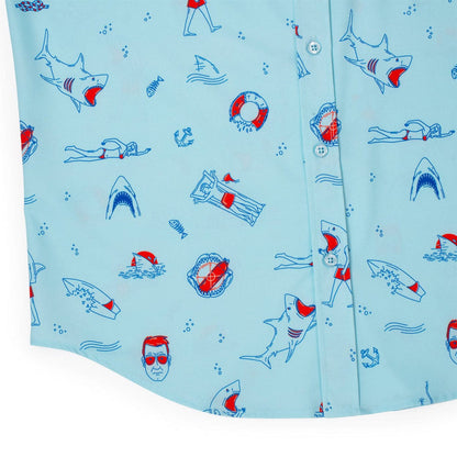 RSVLTS Jaws Short Sleeve Shirt Jaws "Amity Island Welcomes You" – KUNUFLEX Short Sleeve Shirt