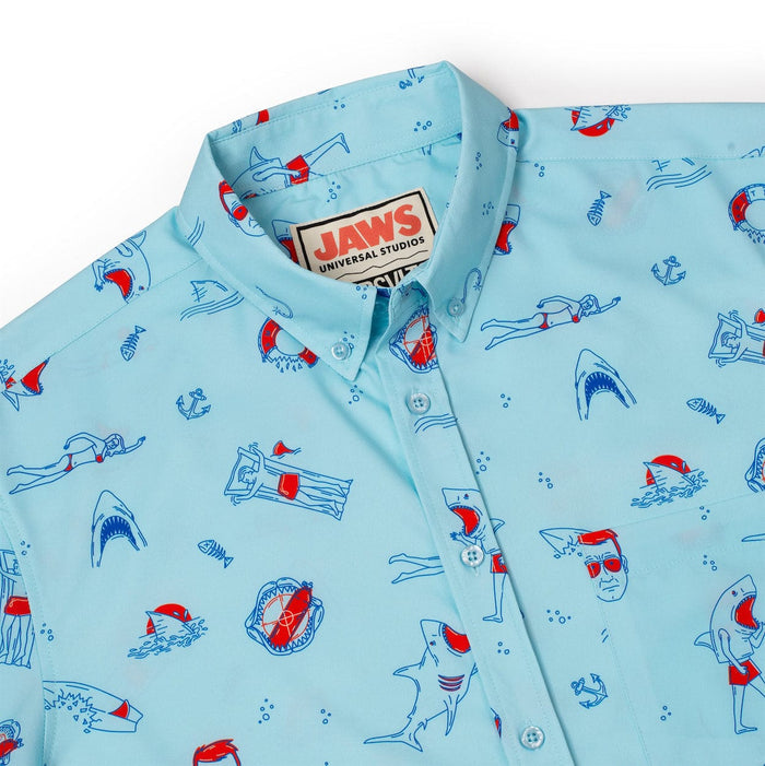 RSVLTS Jaws Short Sleeve Shirt Jaws "Amity Island Welcomes You" – KUNUFLEX Short Sleeve Shirt