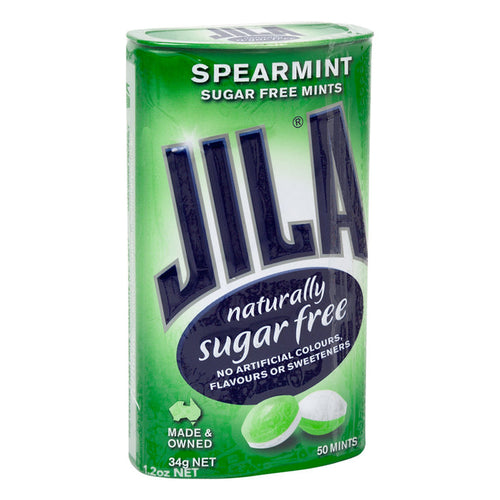 Jila Mints Sugar Free Spearmint Tin 1.2oz - 12ct