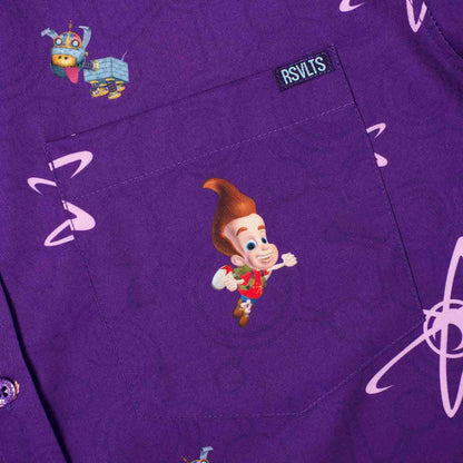 RSVLTS Nickelodeon Jimmy Neutron "Brain Blast" _ KUNUFLEX Short Sleeve Shirt
