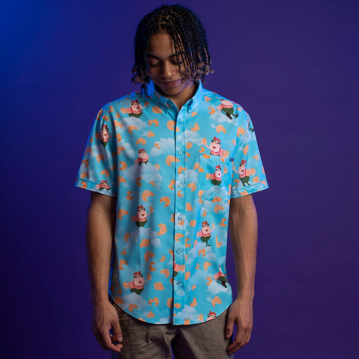 RSVLTS Nickelodeon Jimmy Neutron "Carl Croissants" _ KUNUFLEX Short Sleeve Shirt