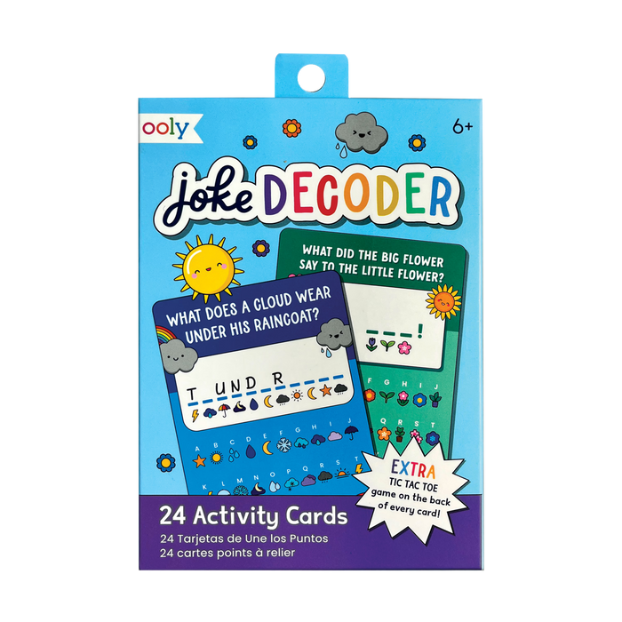 OOLY Joke Decoder Paper Games activity cart set front of packaging