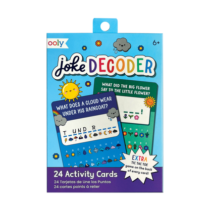 OOLY Joke Decoder Paper Games activity cart set front of packaging