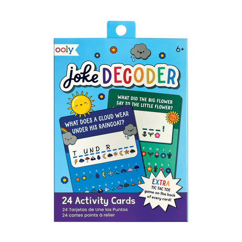 OOLY Joke Decoder Paper Games activity cart set front of packaging