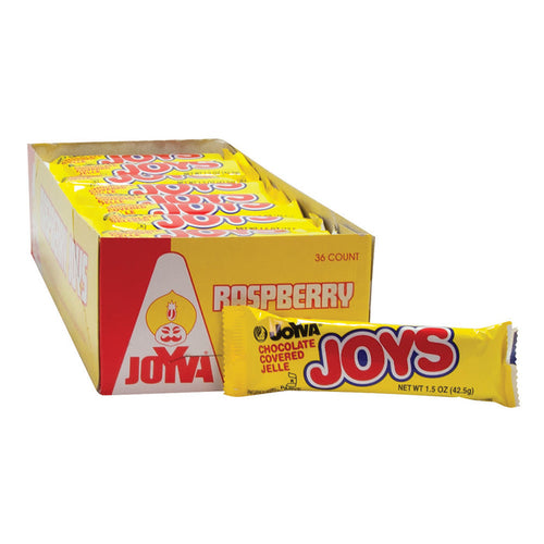 Joyva Joys Covered Raspberry Jelle Chocolate 1.5oz Bar - 36ct