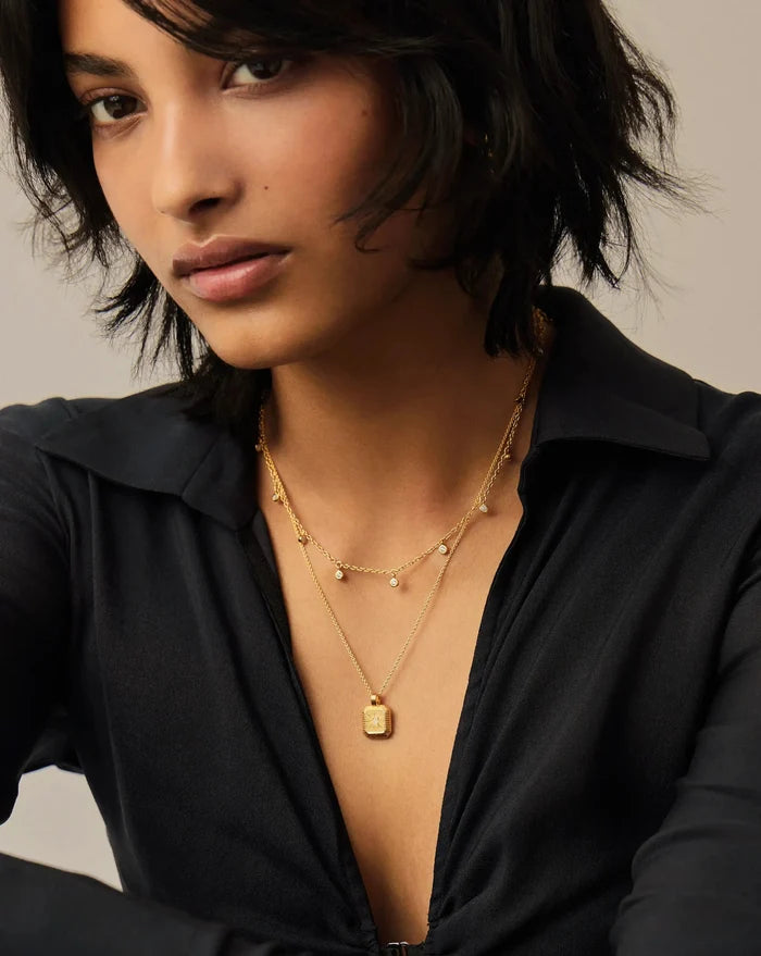 June Birthstone Pendant Necklace | 18k Gold Vermeil/Rainbow Moonstone Necklaces Missoma