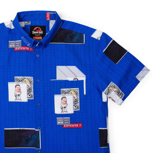 RSVLTS Jurassic Park Short Sleeve Shirt Jurassic Park "The Nedry Code" – KUNUFLEX Short Sleeve Shirt