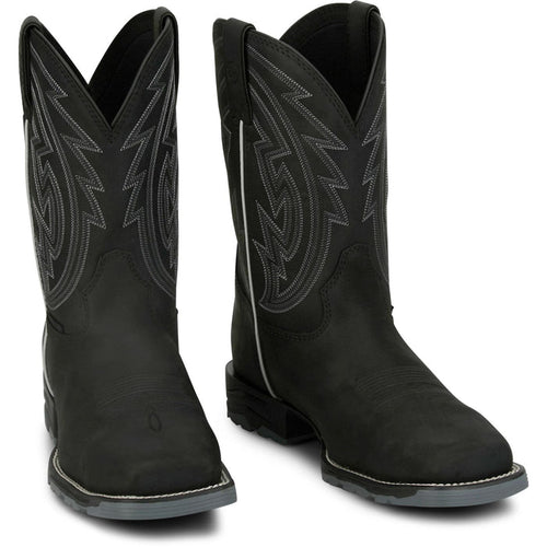 Justin Men's Lytle 11" Waterproof Steel Toe Boot in Black