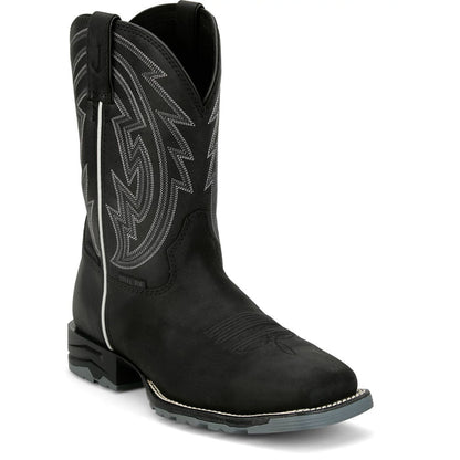 Justin Men's Lytle 11" Waterproof Steel Toe Boot in Black