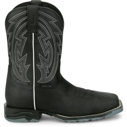 Justin Men's Lytle 11" Waterproof Steel Toe Boot in Black