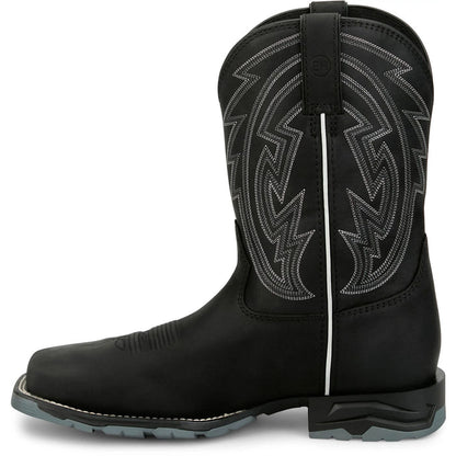Justin Men's Lytle 11" Waterproof Steel Toe Boot in Black