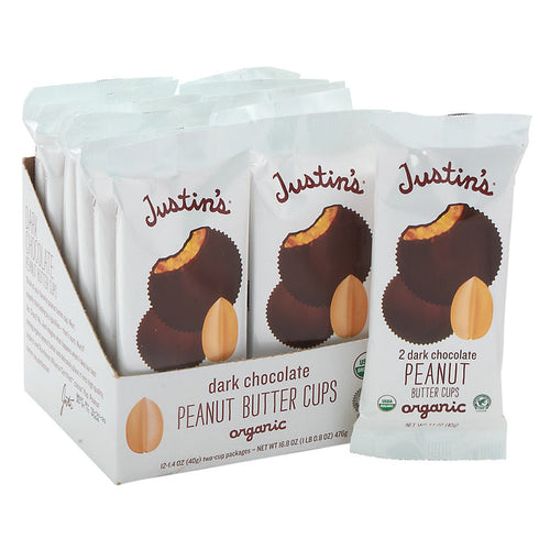 Justin's Dark Chocolate Peanut Butter Cups - 12 Count