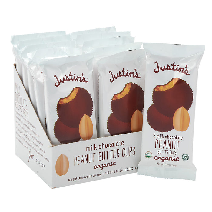 Justin's Peanut Butter Milk Chocolate Candy Cups - 12 Count