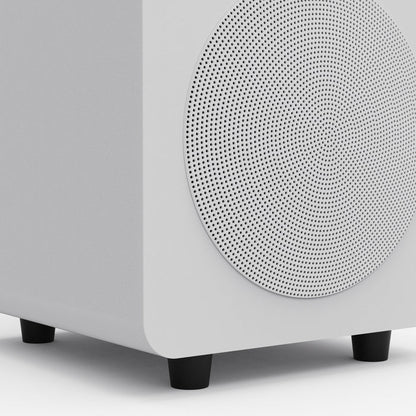 Kanto SUB6 200W 6 Inch Vinyl Subwoofer - Matte White with White Grill White with White Grill