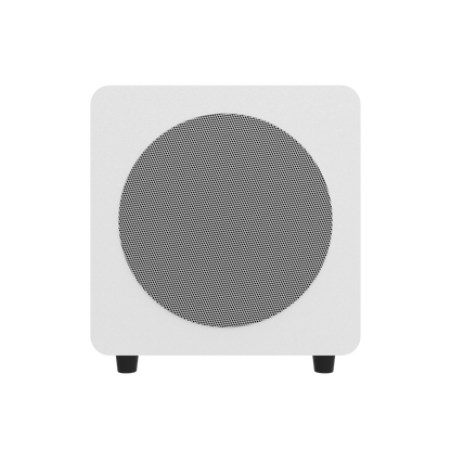 Kanto SUB8 Vinyl Subwoofer Matte White with White Grill White with White Grill