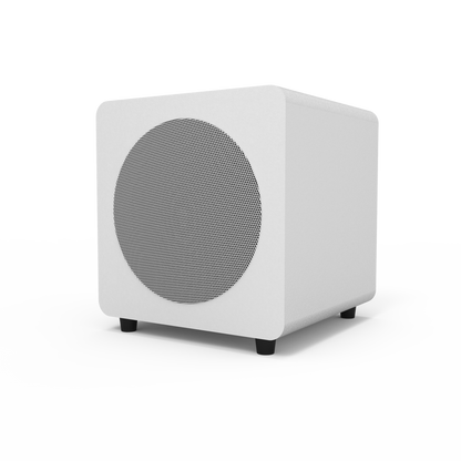 Kanto SUB8 Vinyl Subwoofer Matte White with White Grill White with White Grill