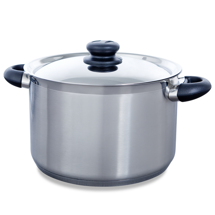 Karaat+ soeppan 24 cm 6,2 liter zilver vooraanzicht