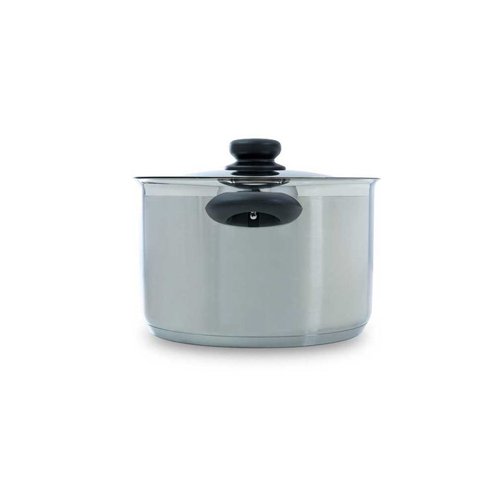 Karaat+ soeppan 24 cm 6,2 liter zilver zijaanzicht