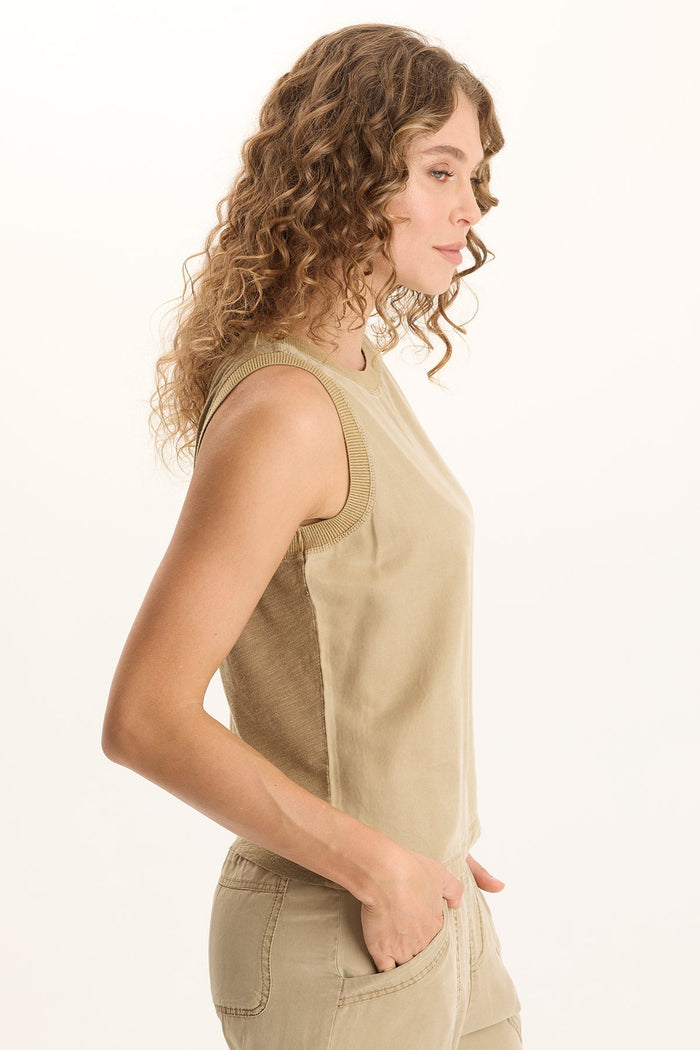 XCVI Katrine Soft Twill Elevated Tank