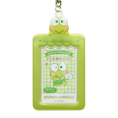 Keroppi Mascot Photo Holder Charm Accessory Japan Original