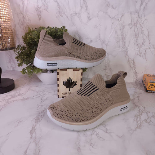 Khaki Women Slip On Sneakers - Maha fashions -  Women Footwear