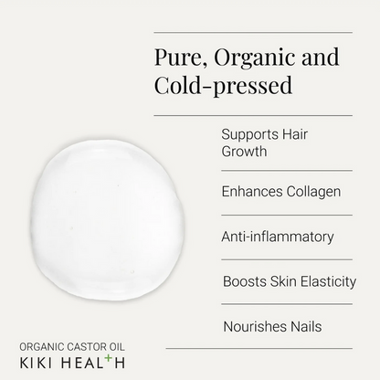 Kiki Health 100% Cold Pressed Organic Castor Oil 250ml benefits
