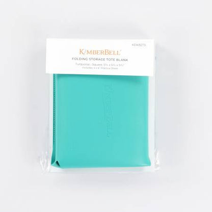 Kimberbell Folding Storage Tote Blank-Turquoise.
