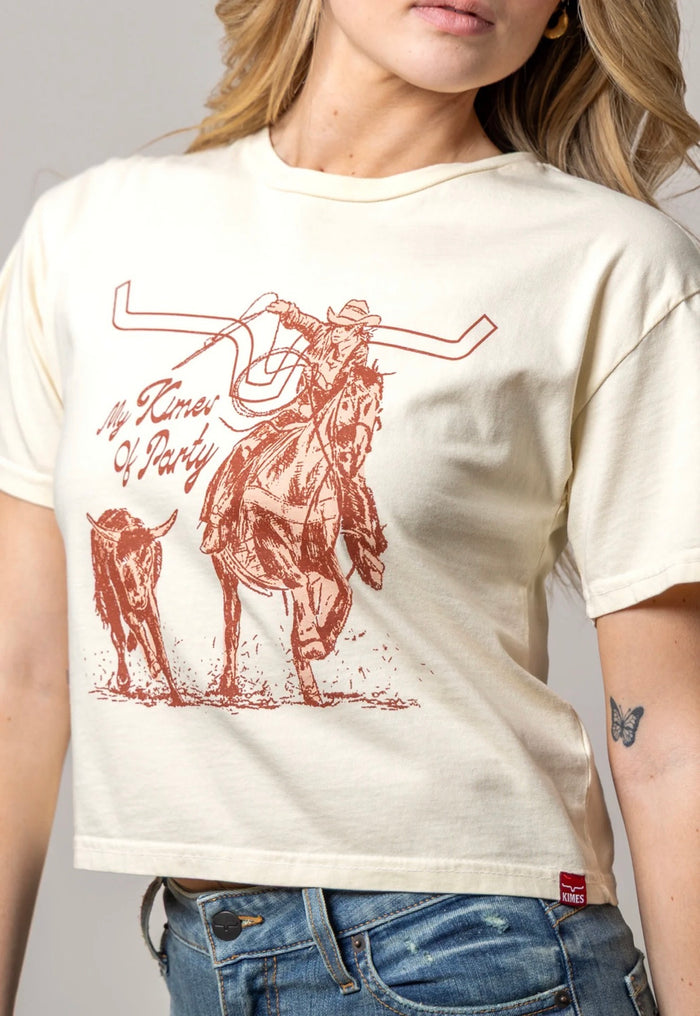 Kimes Of A Party Crop T Shirt