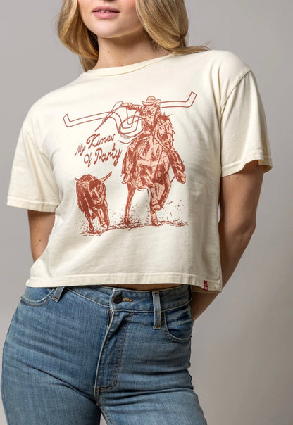 Kimes Of A Party Crop T Shirt
