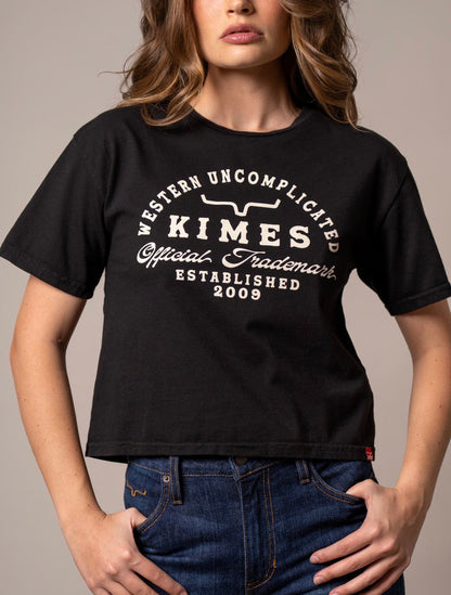 Kimes Ranch Black Crop T Shirt