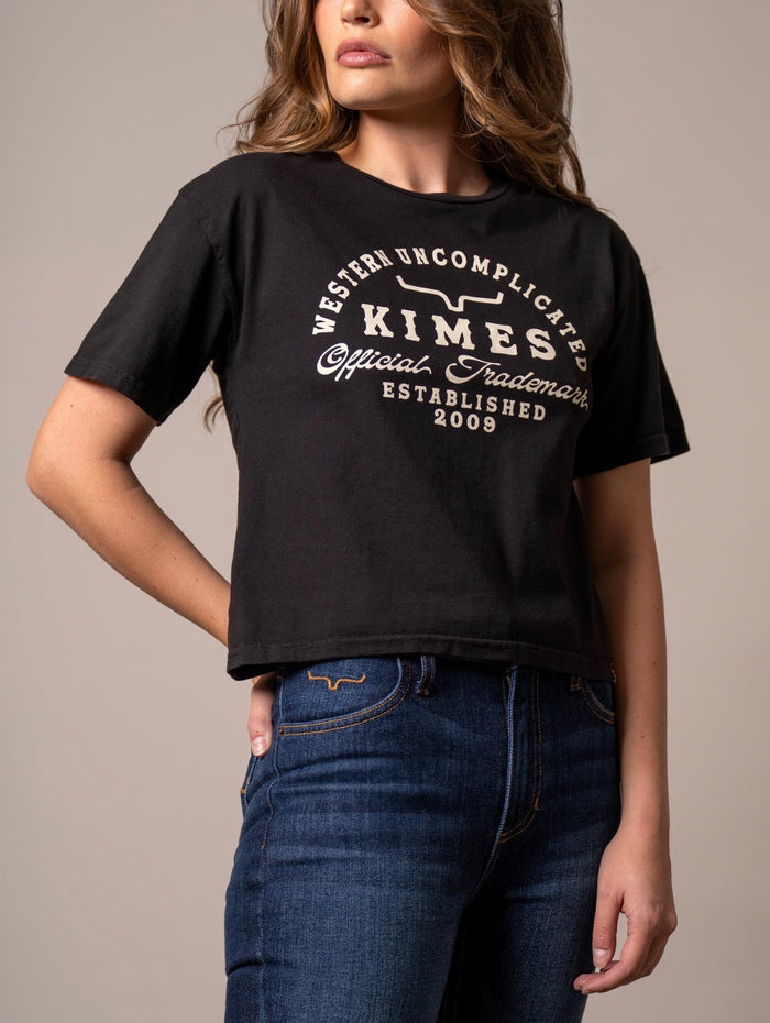 Kimes Ranch Black Crop T Shirt