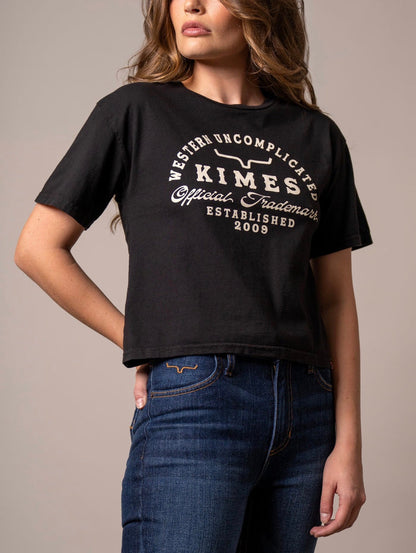 Kimes Ranch Black Crop T Shirt