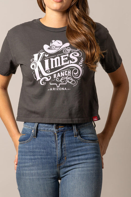 Kimes Ranch Charcoal Crop Tee