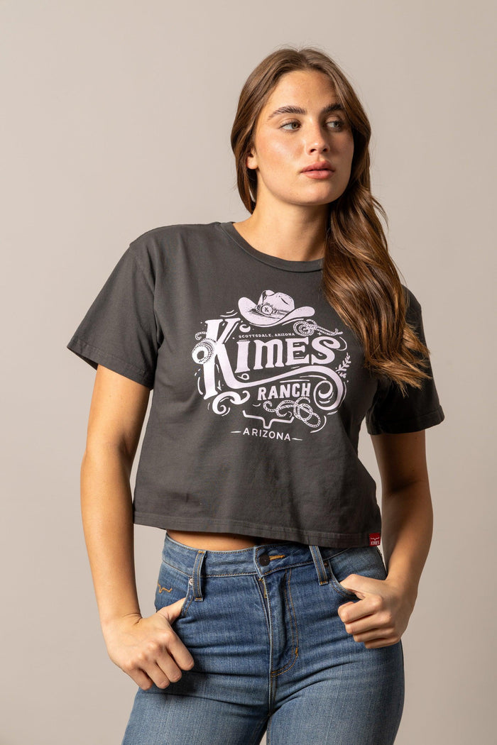 Kimes Ranch Charcoal Crop Tee