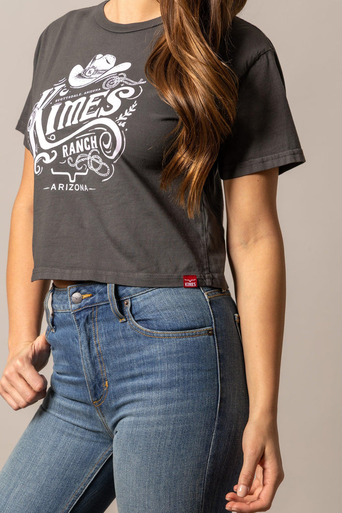 Kimes Ranch Charcoal Crop Tee