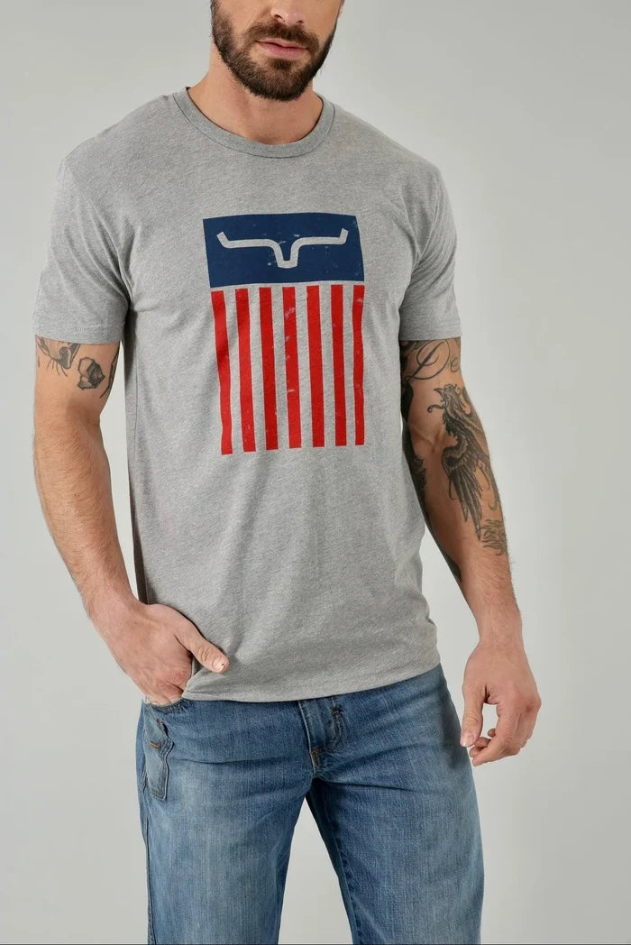 Kimes Ranch Grey Patriot T Shirt
