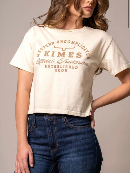 Kimes Ranch Ivory Crop T Shirt