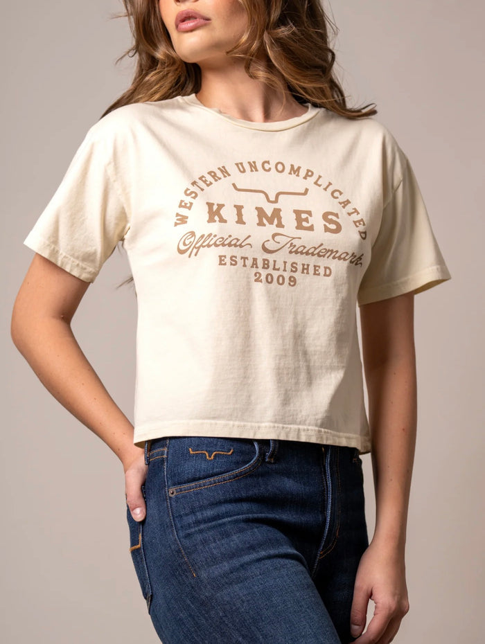 Kimes Ranch Ivory Crop T Shirt