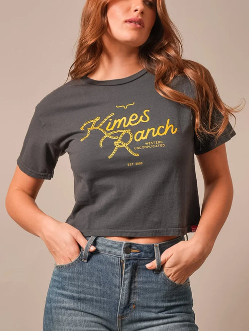 Kimes Ranch Lasso Script Crop Tee