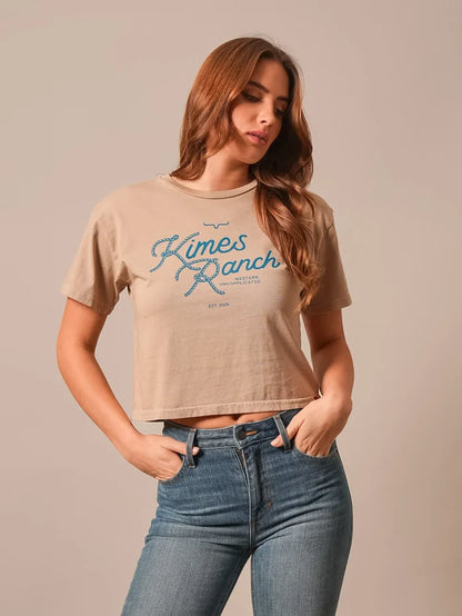 Kimes Ranch Lasso Script Crop Tee